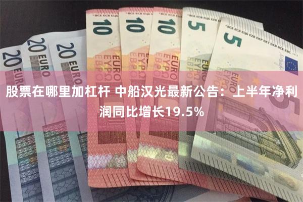 股票在哪里加杠杆 中船汉光最新公告：上半年净利润同比增长19.5%