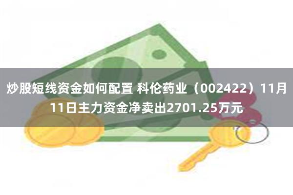 炒股短线资金如何配置 科伦药业（002422）11月11日主力资金净卖出2701.25万元